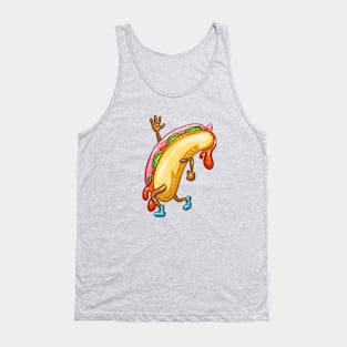 Weenie Hot Dog Walking Fast Food Tank Top